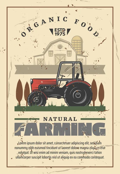 Farming and agriculture retro vector — Stock Vector