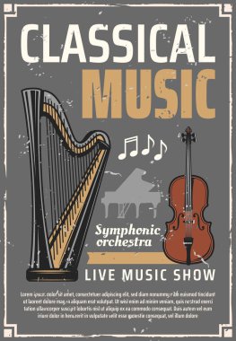 Klasik müzik canlı show, müzik aletleri
