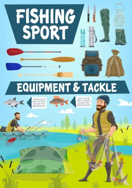 Fisher erkekler üzerinde tekne gölde balık yakalamak