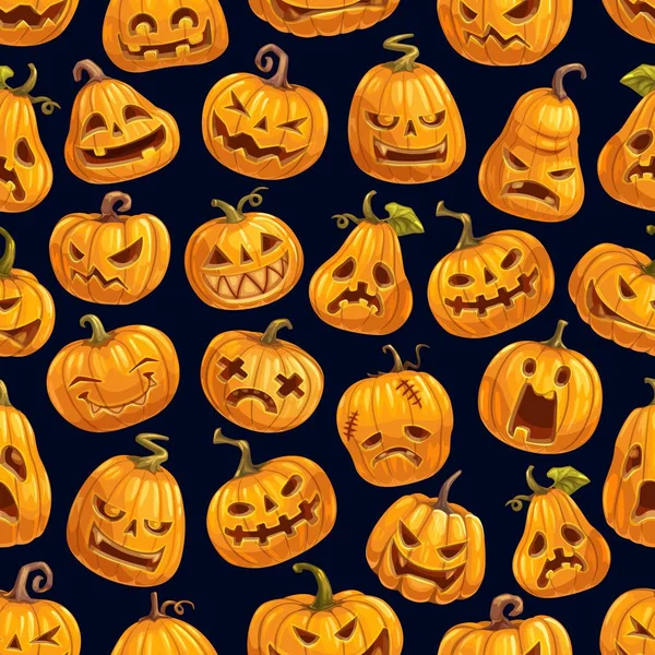 Modèle de citrouille Halloween, conception de carte de vacances — Image vectorielle
