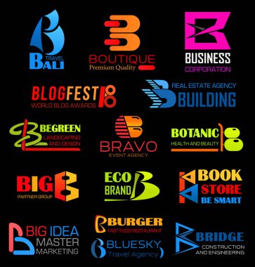 Vektör mektup B, şirket ya da marka kimliği