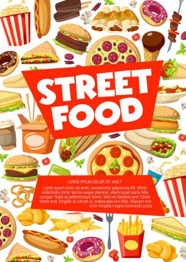 Sokak gıda, fastfood aperatifler ve yemek