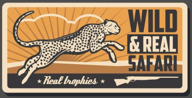 Safari avcılık cheetah vektör hayvan