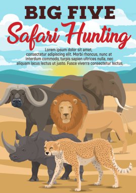 Afrika safari av spor, hayvanlar