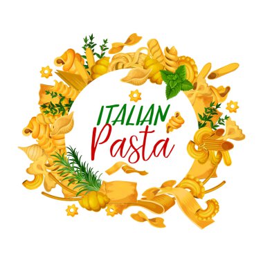 İtalyan pasta makarna menuwith çerçeve