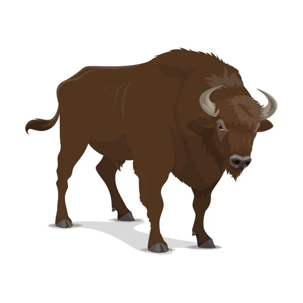 Bison mamífero salvaje, deporte de caza — Vector de stock