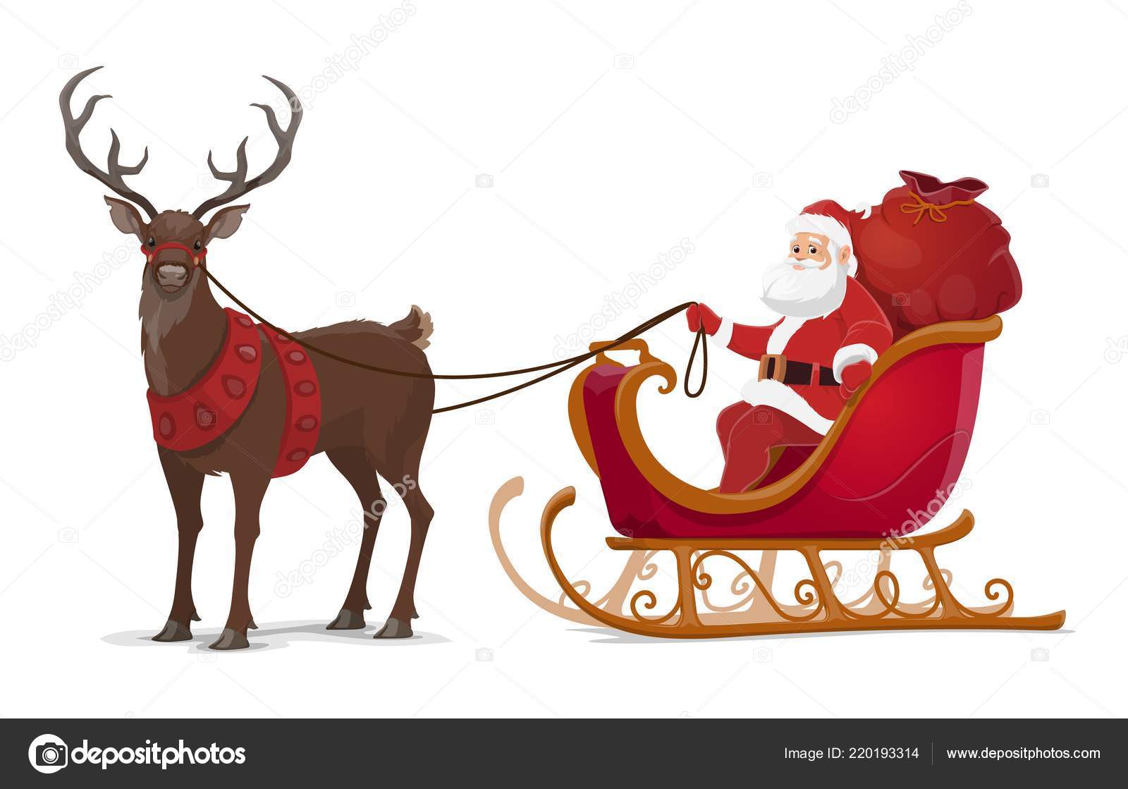 Babbo Natale Con La Slitta E Renne Disegni Babbo Natale Con Slitta E Renne - Disegni HD