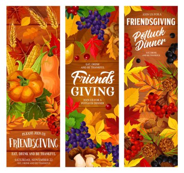 Sonbahar Friendsgiving tatil potluck akşam yemeği