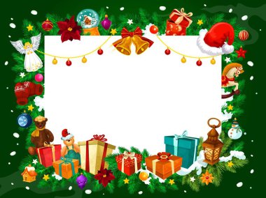 Noel çerçeve hediyeler ve ağaç süsleri
