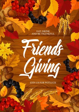 Friendsgiving potluck yemeği, Şükran Tema