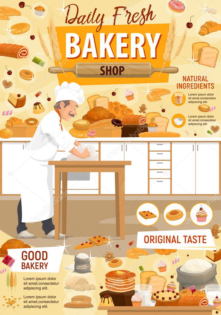 Bakery and patisserie, pastry, baker