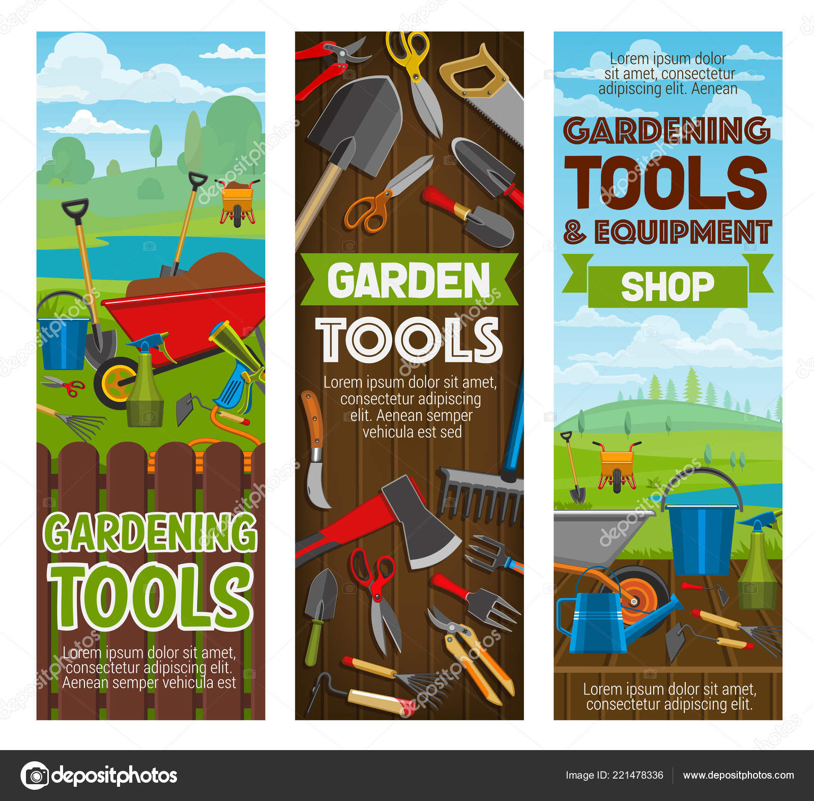 Gardening tools and farmer equipment Stock Vector Image by ©Seamartini