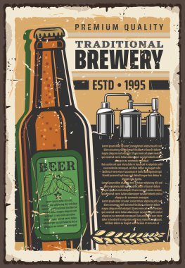 Bira premium kalite bira vektör retro poster