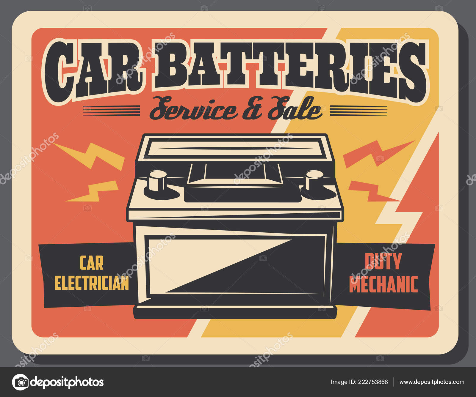 Car battery charging, auto repair service Stock Vector Image by
