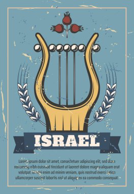 İsrail Kralı David harp veya lir müzik aleti
