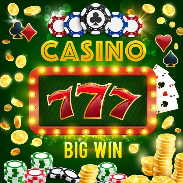 Club de poker, roue de roulette, jeu de casino — Image vectorielle