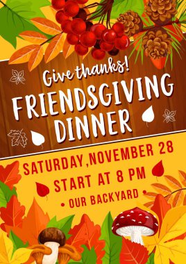 Şükran tatil sonbahar yaprak ve meyve