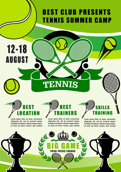 Теннисный спорт летний лагерь, тренировочный клуб
