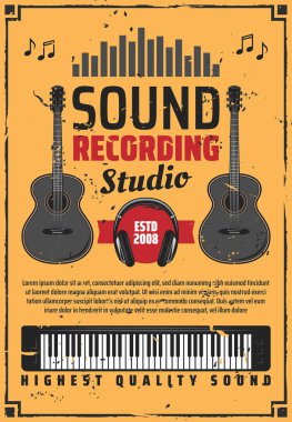 Ses kayıt stüdyosu ve müzik aletleri