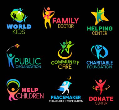 Charity Vakfı simgelerle halklar ve eller