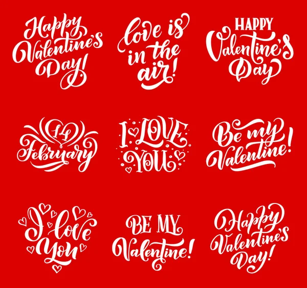 День святого Валентина любовь и векторное письмо сердца — стоковый вектор