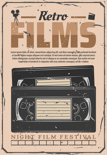 VHS video retro films digitalización — Vector de stock