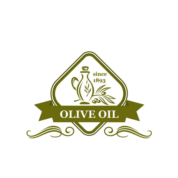 Olijfolie vector teken — Stockvector
