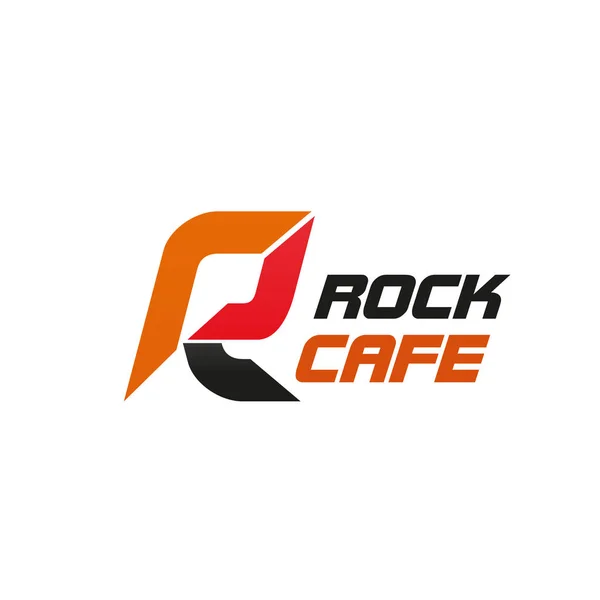 Rock Cafe vektör harf R simgesi — Stok Vektör