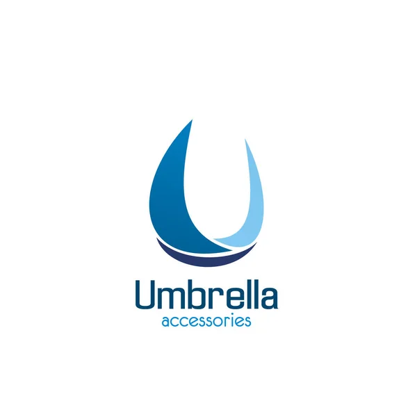 Akcesoria parasol wektor ikona litery U — Wektor stockowy