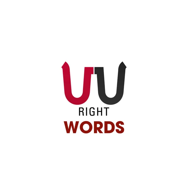Doğru kelimeleri vektör mektup W simgesini Şirket — Stok Vektör
