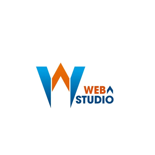 Web studio vector emblem — Stock vektor