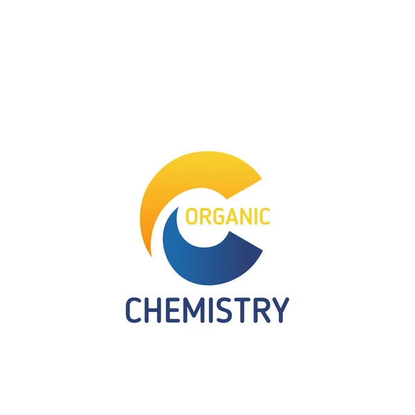Química orgánica emblema creativo — Archivo Imágenes Vectoriales