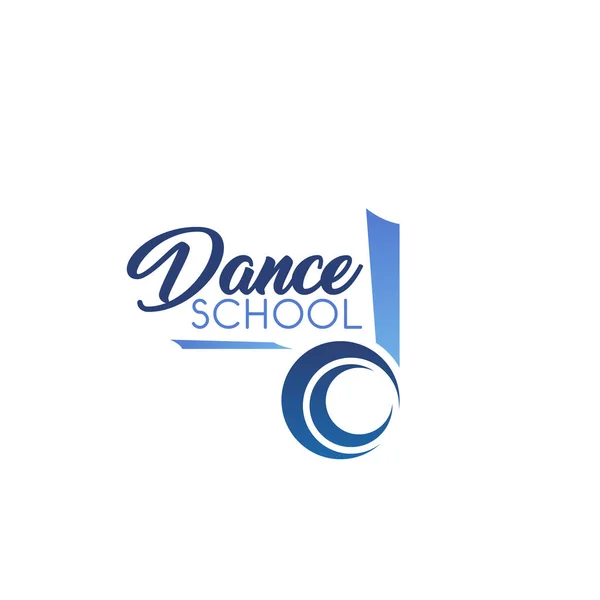 Dance school vector emblem — Stock Vector
