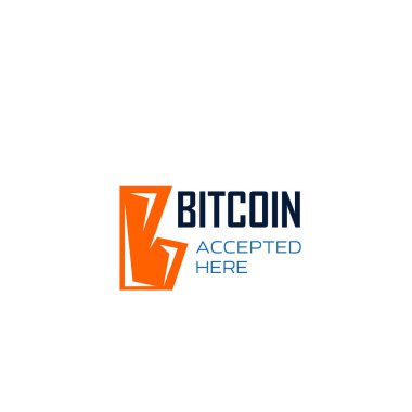 Bitcoin cryptocurrency vektör B harfi simgesi