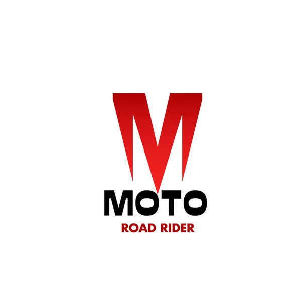 Moto road rider emblem — Stock vektor