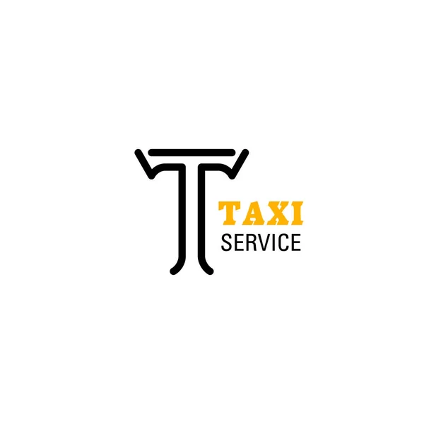 Taxi service bedrijf vector T letterpictogram — Stockvector