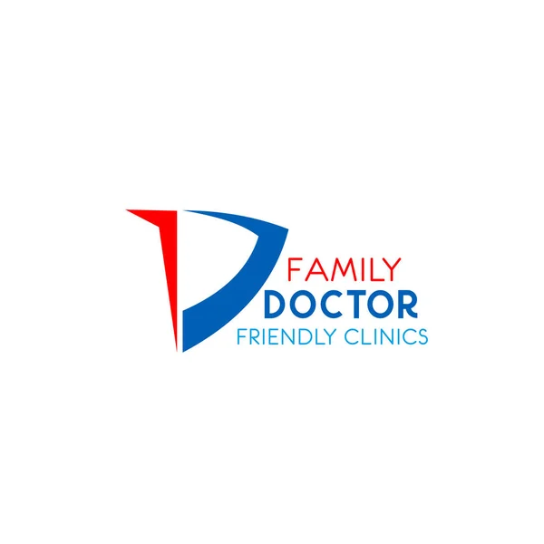 Emblema vettore medico di famiglia — Vettoriale Stock