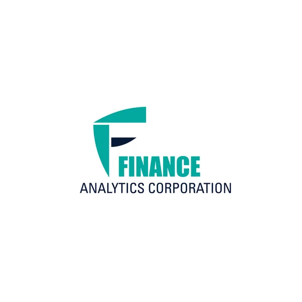 Icono para la corporación de análisis financiero — Vector de stock