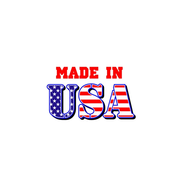 Made in USA vector American flag icon — Stock Vector