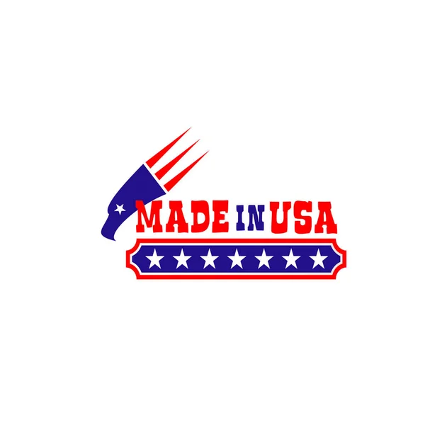 Vector eagle and stars icon for Made in USA — Stock Vector