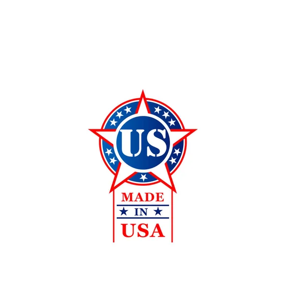 Ícone de estrela vetorial para Made in USA tag — Vetor de Stock