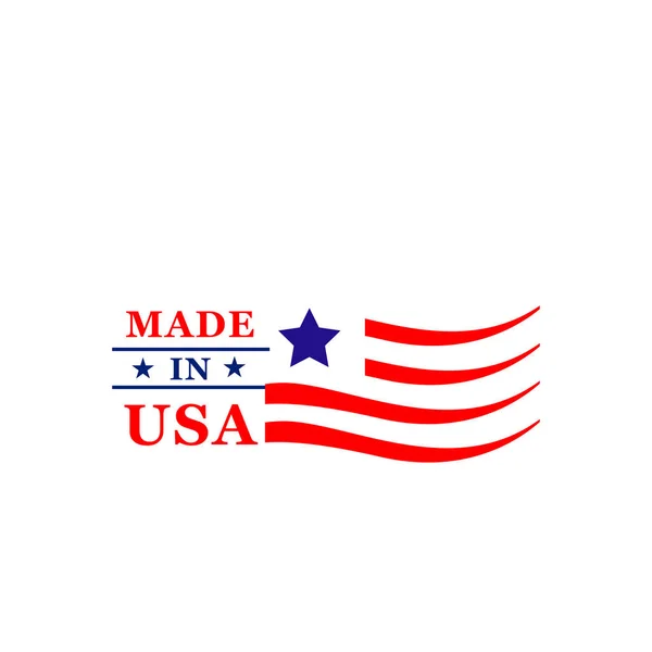 Made in USA amerikanische Qualität Flagge Vektor-Symbol — Stockvektor