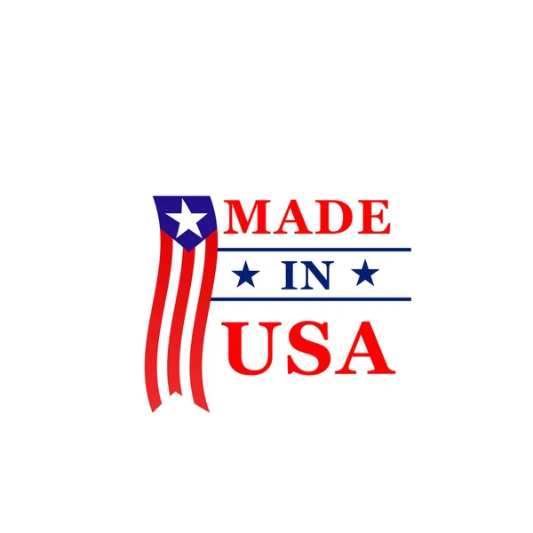 Made in USA vector icon of America flag — Stock Vector