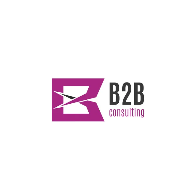 B2B επαγγελματική συμβουλευτική διάνυσμα γράμμα Β εικονίδιο — Διανυσματικό Αρχείο