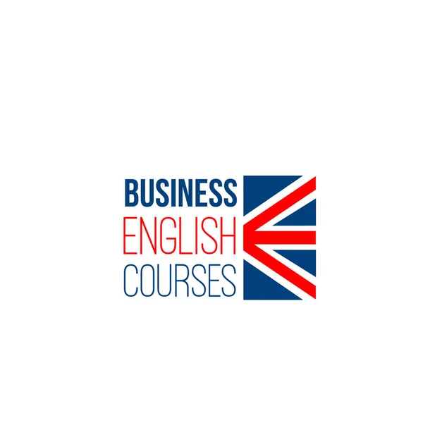 Vektor-Zeichen für Business-Englisch-Kurse — Stockvektor