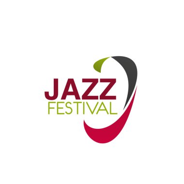 Caz müzik festivali için J harfi vektör simgesi