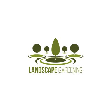 Landscpe Bahçe vektör amblemi