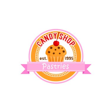 Şeker dükkanı için vektör işaret