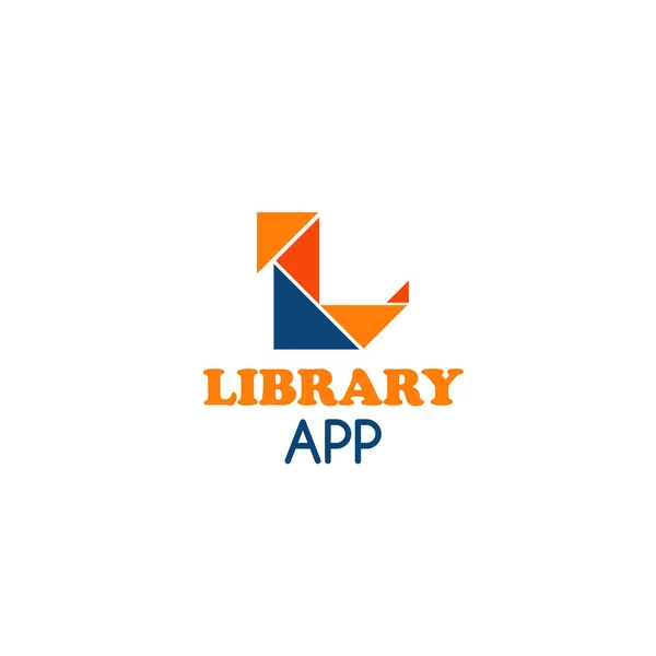 Βιβλιοθήκη app εικονίδιο του φορέα — Διανυσματικό Αρχείο