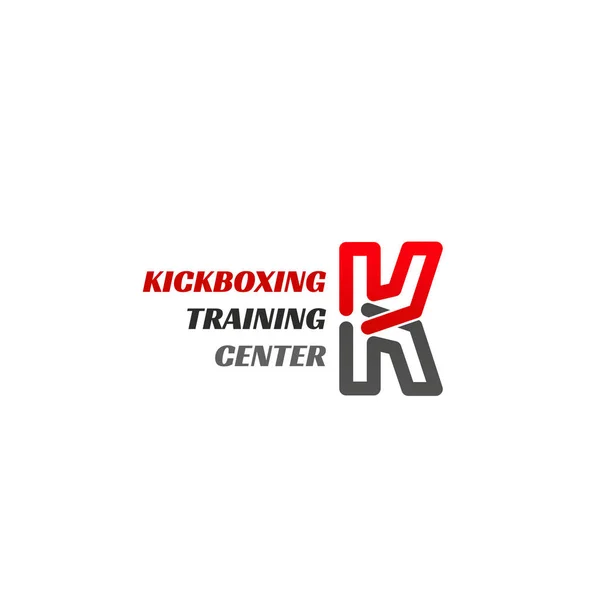 Señal del centro de entrenamiento de Kickboxing — Archivo Imágenes Vectoriales